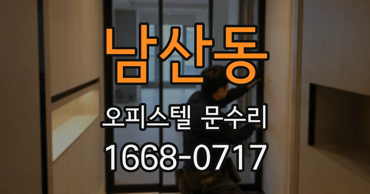 남산동 오피스텔 문수리