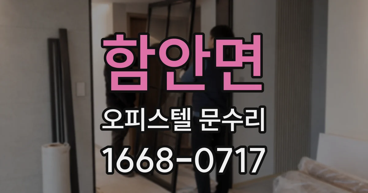 함안면 오피스텔 문수리