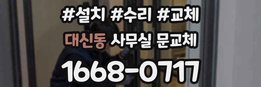 대신동 사무실 문교체
