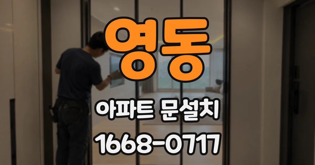 영동 아파트 문설치