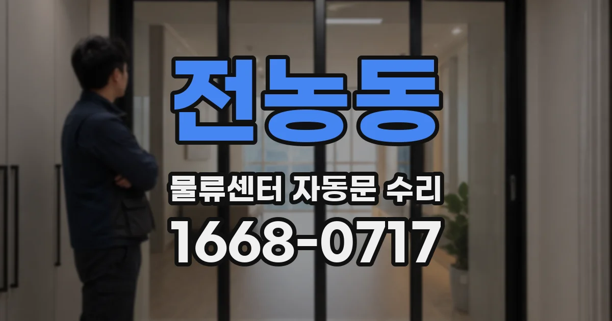 전농동 물류센터 자동문 수리