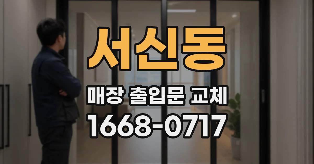 서신동 매장 출입문 교체