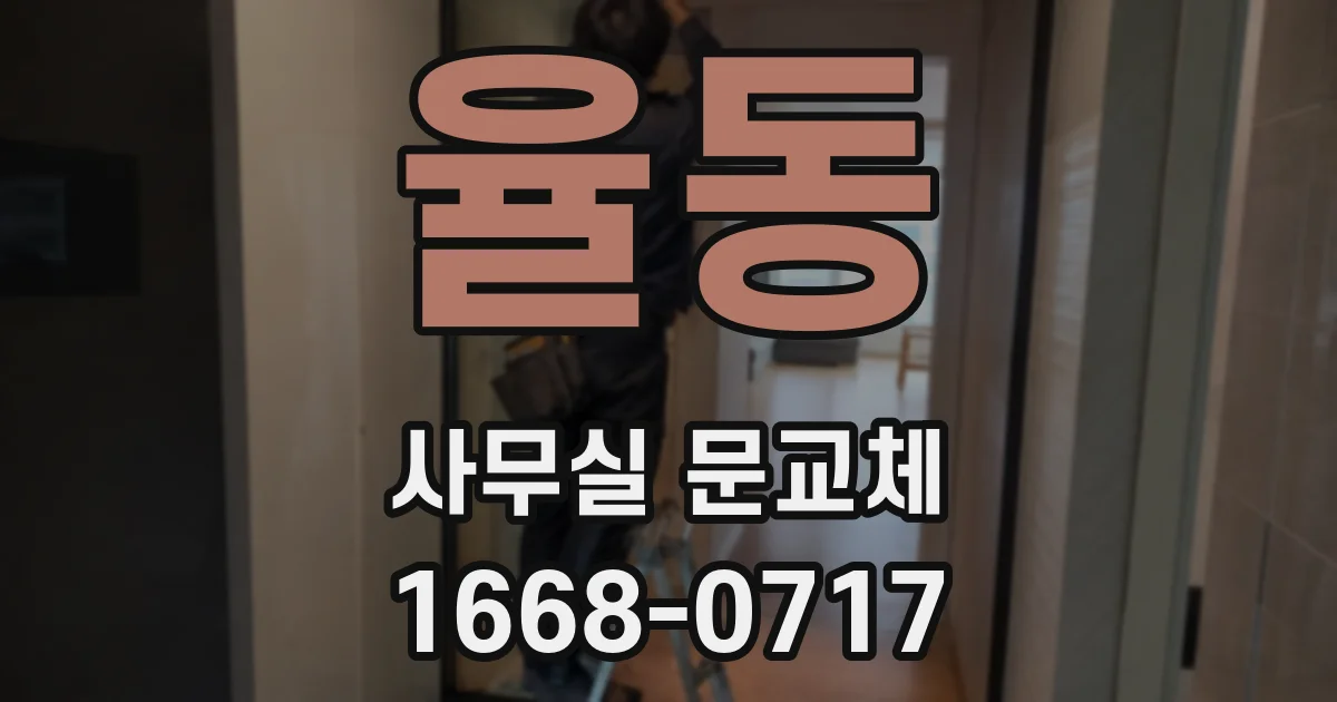 율동 사무실 문교체