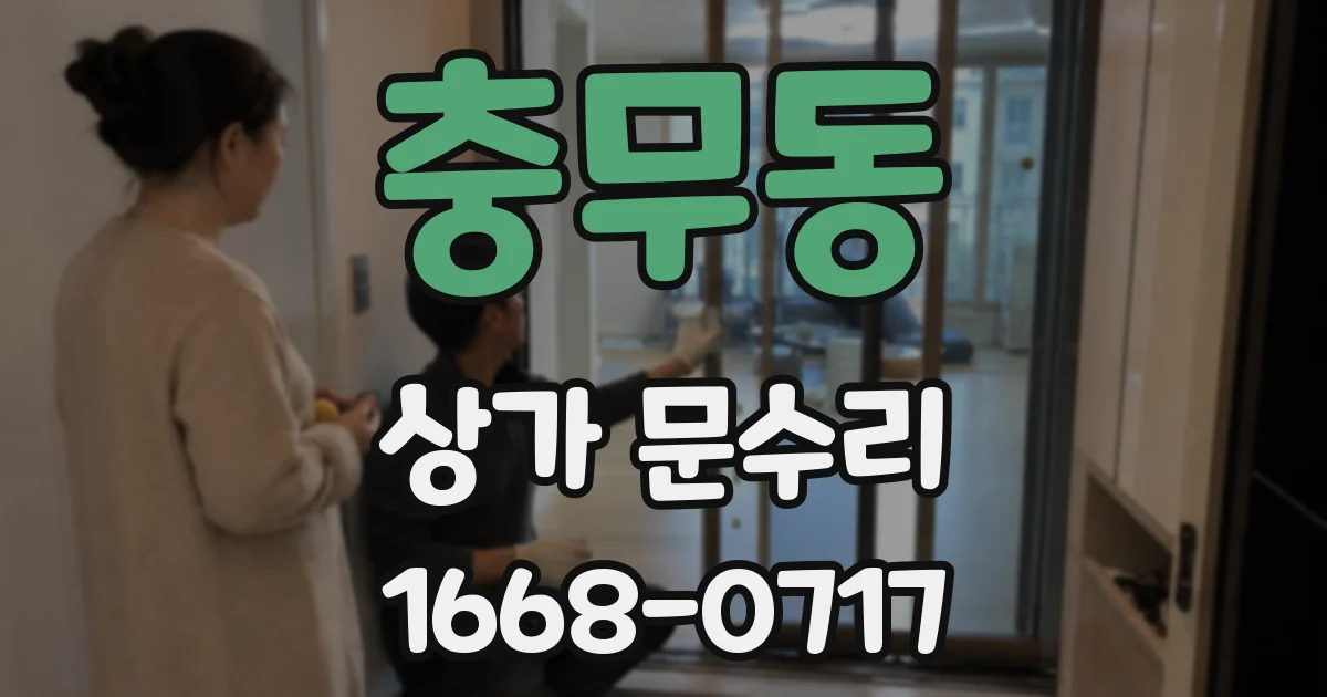 충무동 상가 문수리