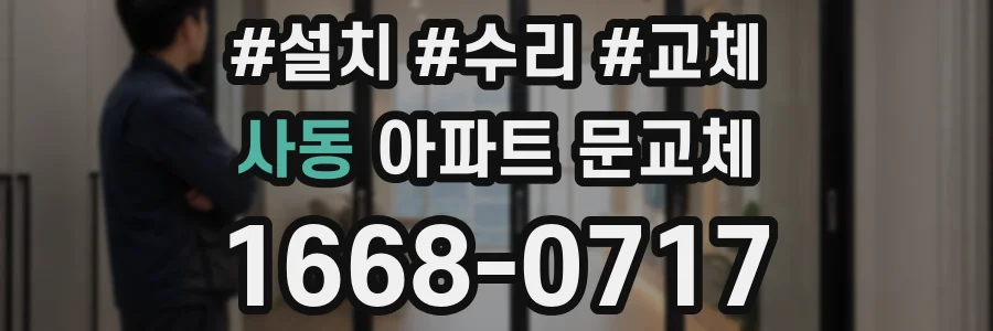 사동 아파트 문교체