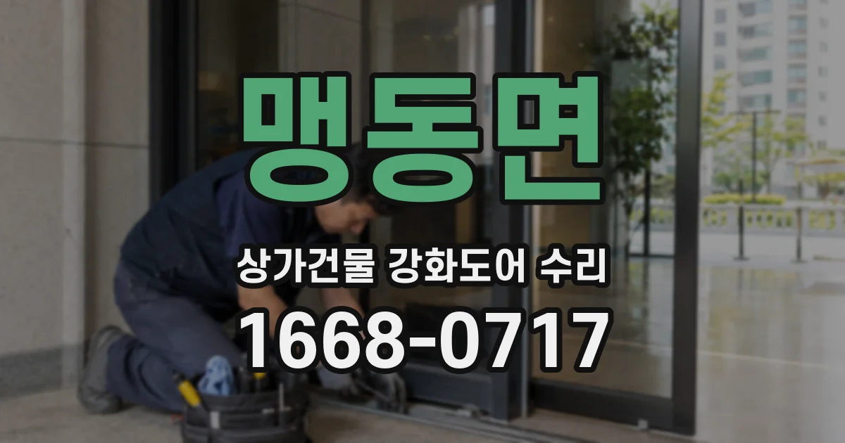 맹동면 상가건물 강화도어 수리