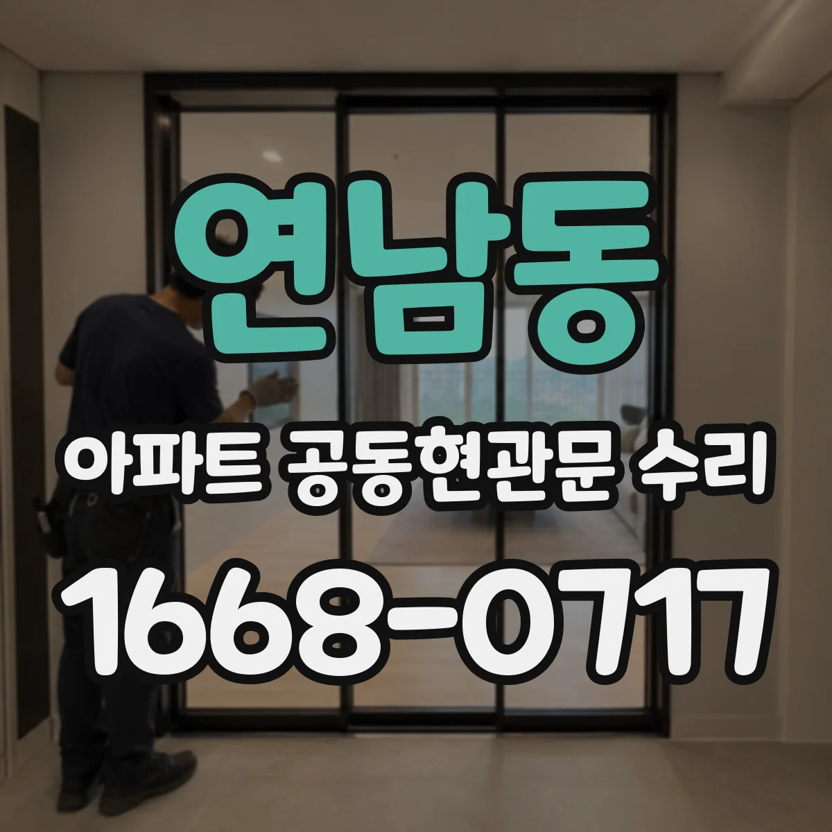 연남동 아파트 공동현관문 수리