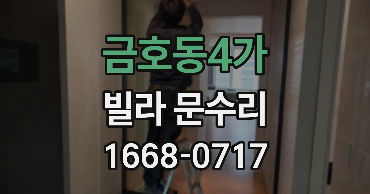 금호동4가 빌라 문수리