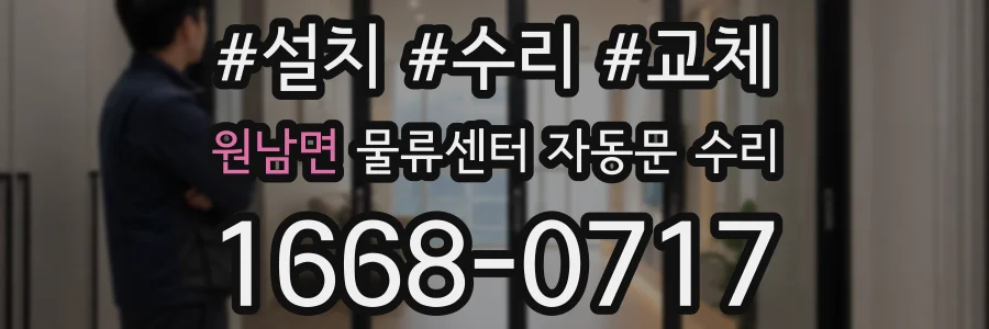 원남면 물류센터 자동문 수리