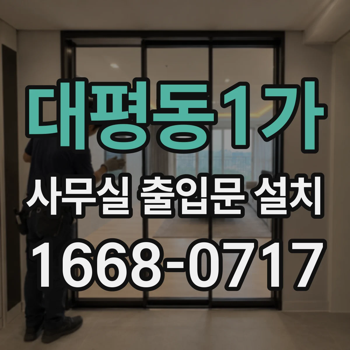 대평동1가 사무실 출입문 설치