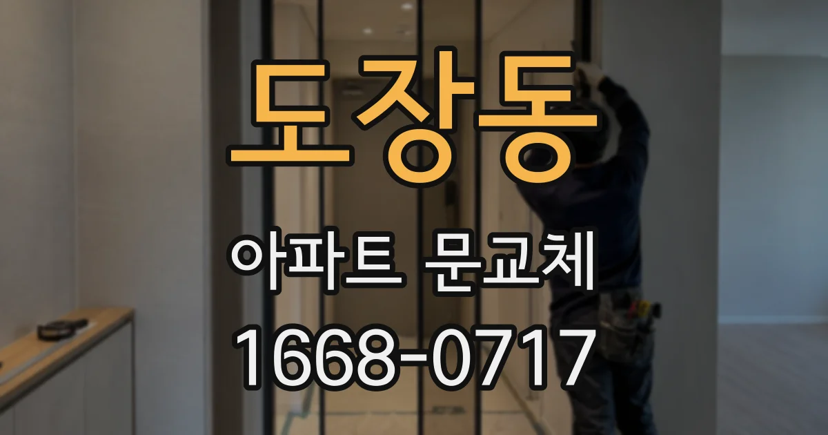 도장동 아파트 문교체
