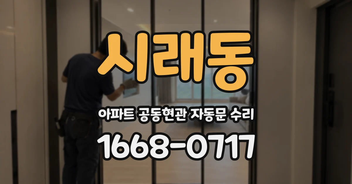시래동 아파트 공동현관 자동문 수리
