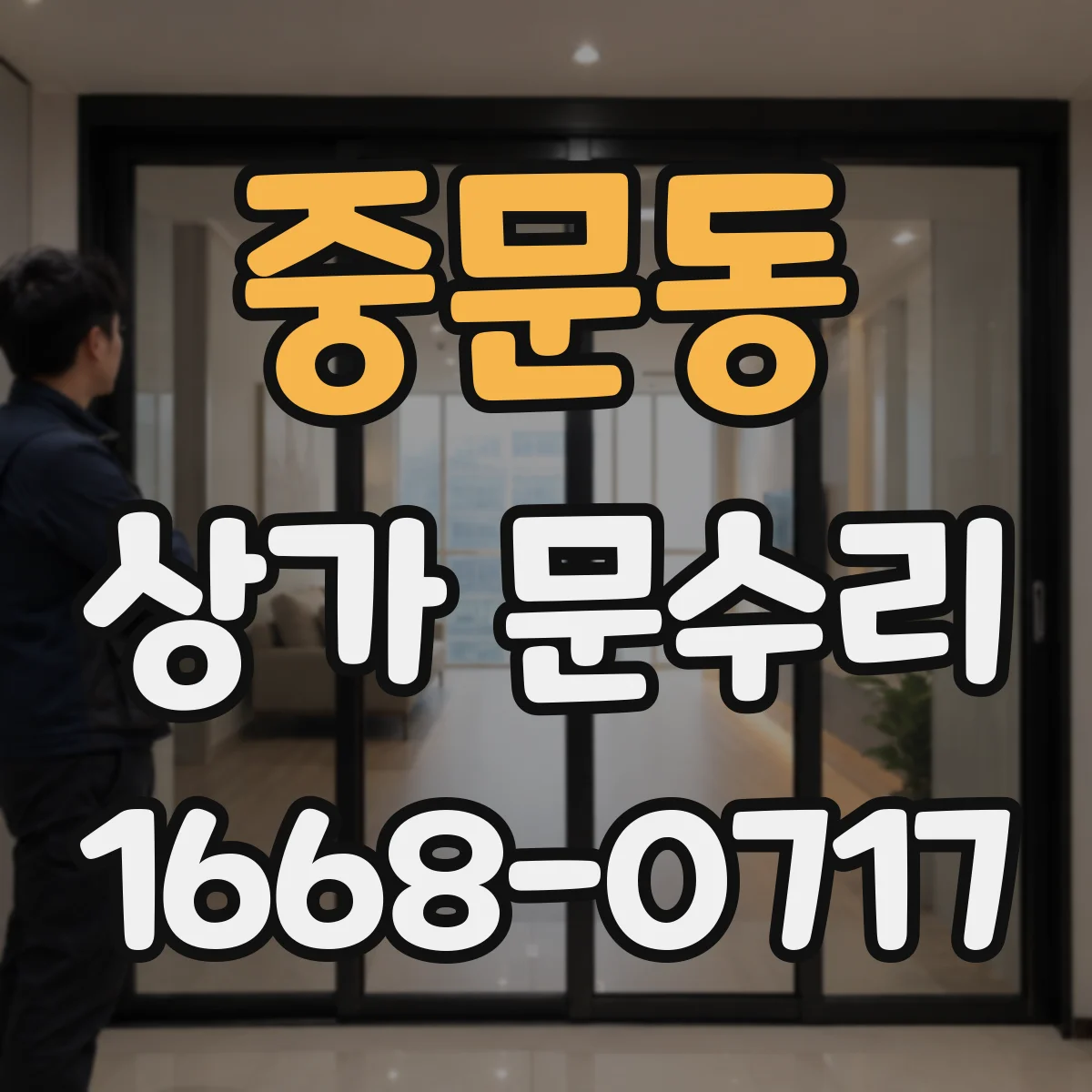 중문동 상가 문수리