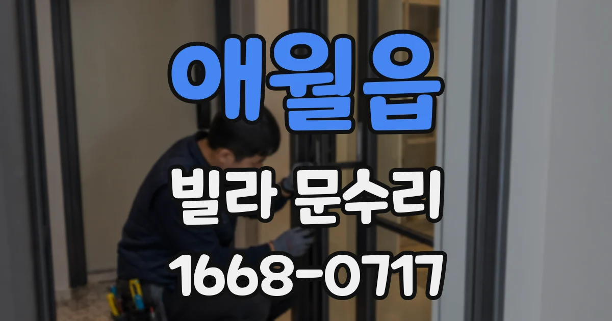 애월읍 빌라 문수리
