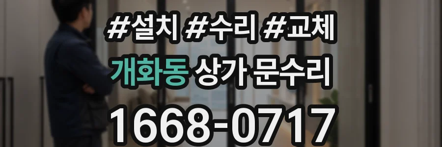 개화동 상가 문수리