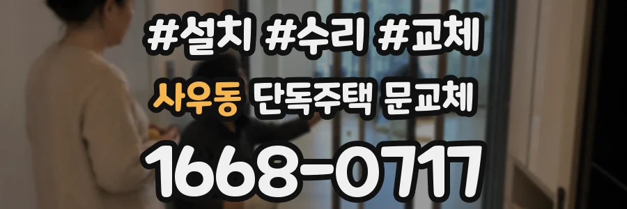 사우동 단독주택 문교체