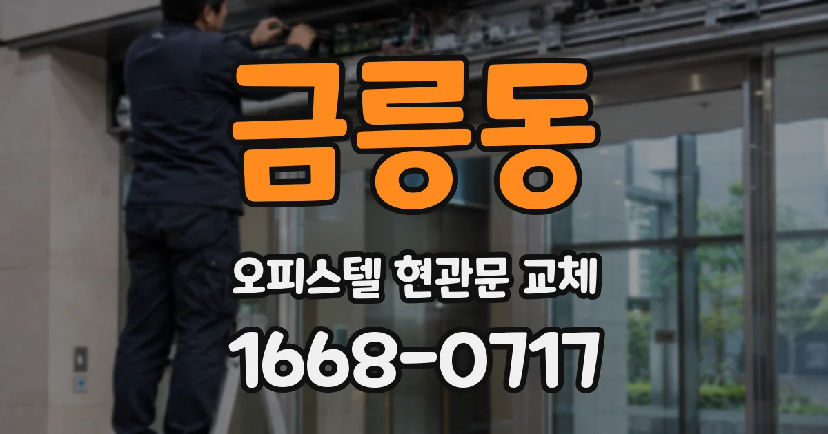 금릉동 오피스텔 현관문 교체