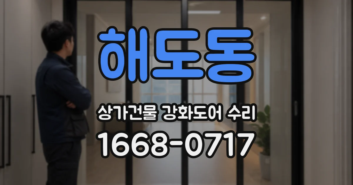 해도동 상가건물 강화도어 수리