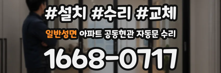 일반성면 아파트 공동현관 자동문 수리