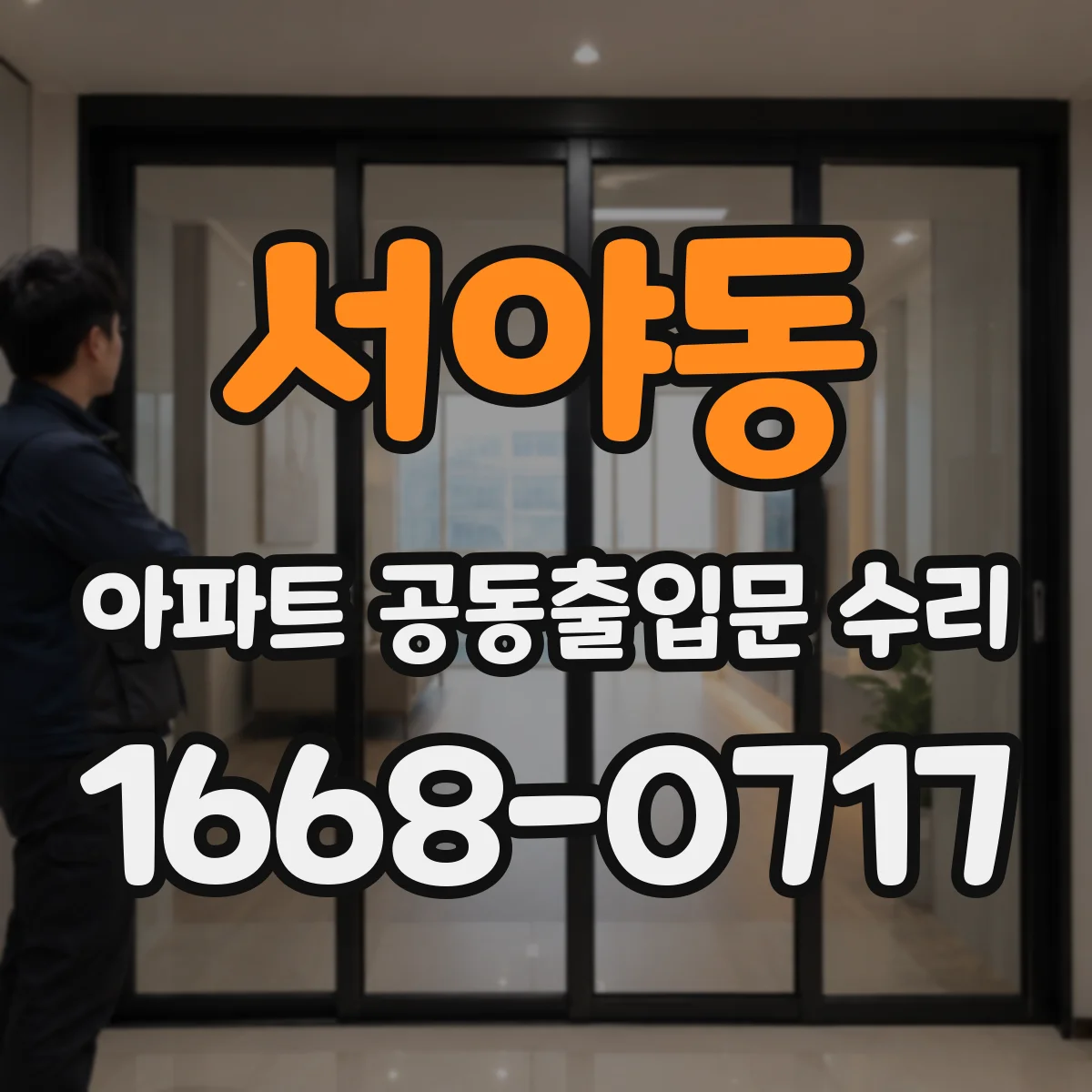 서야동 아파트 공동출입문 수리