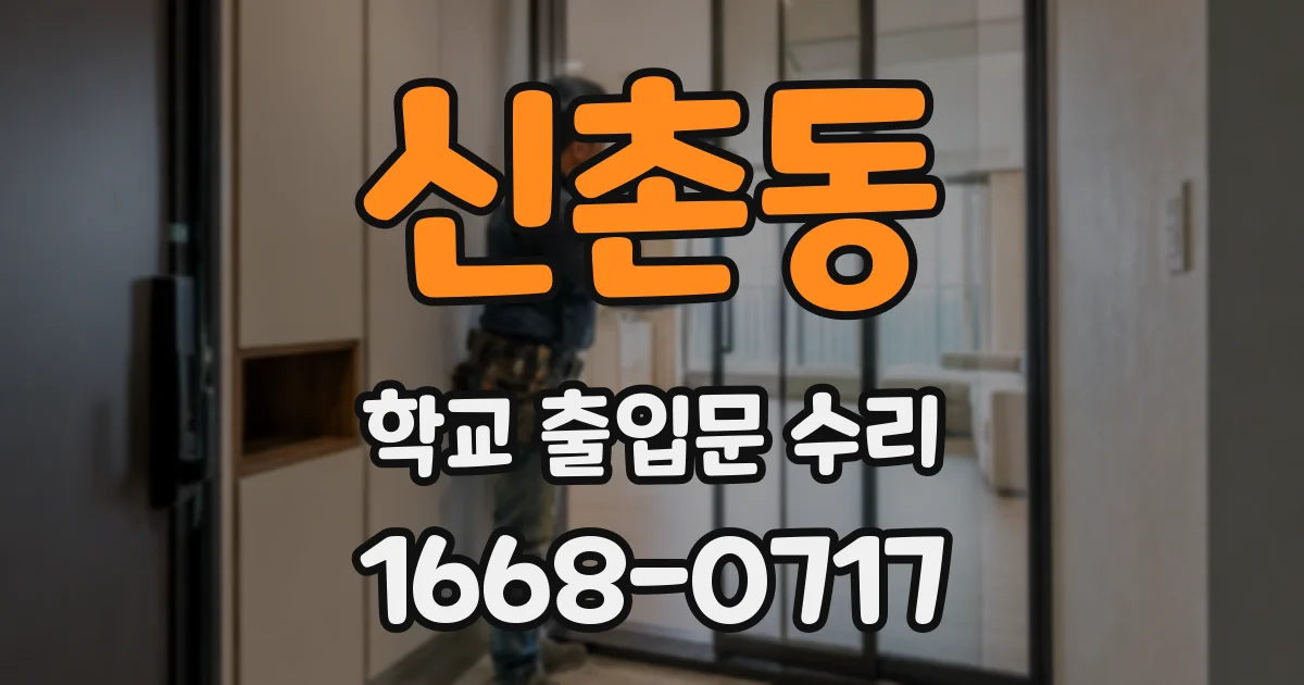 신촌동 학교 출입문 수리