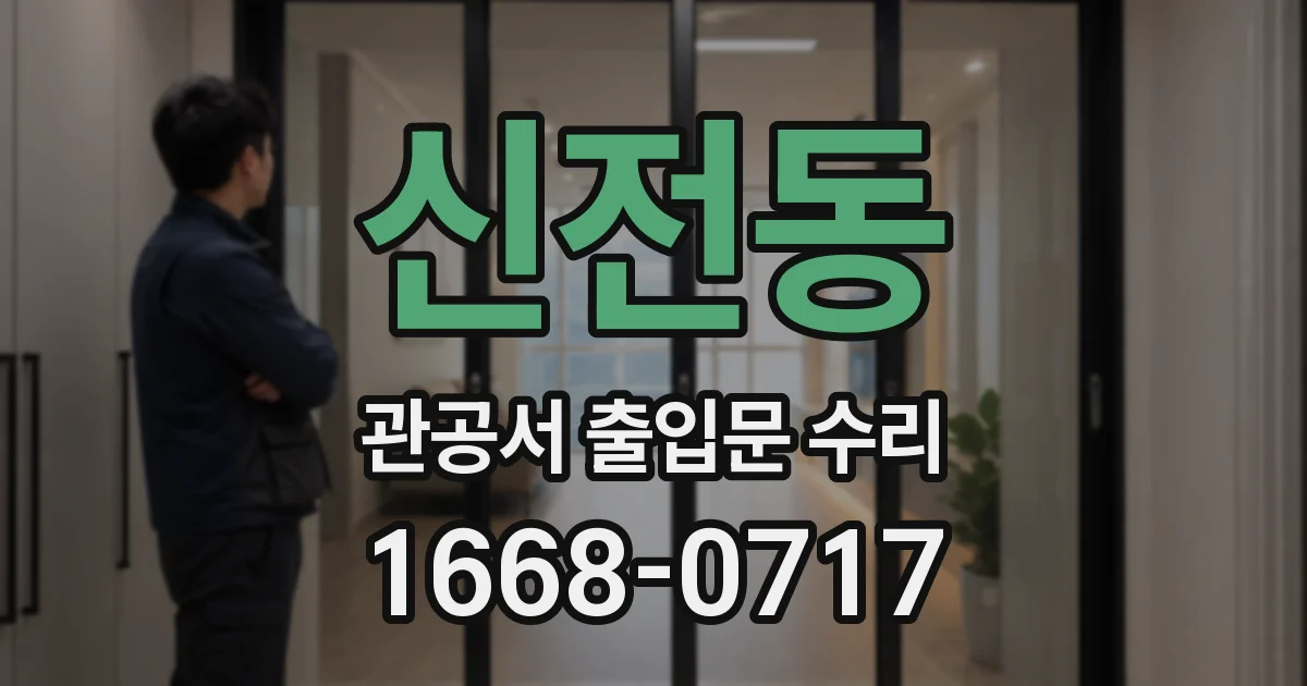신전동 관공서 출입문 수리