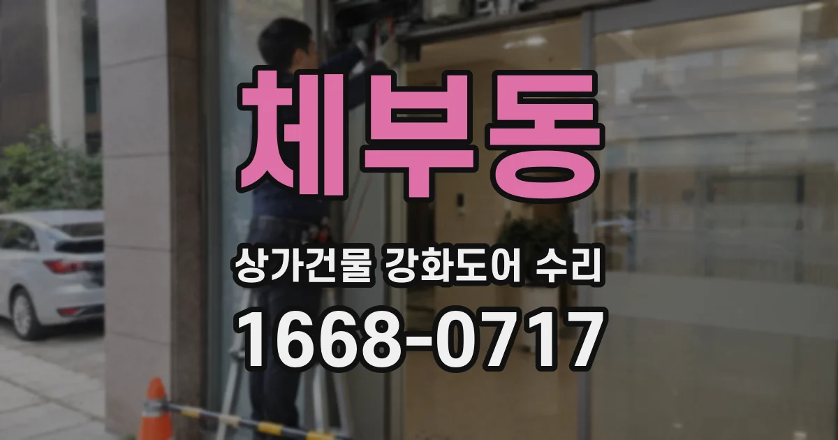 체부동 상가건물 강화도어 수리