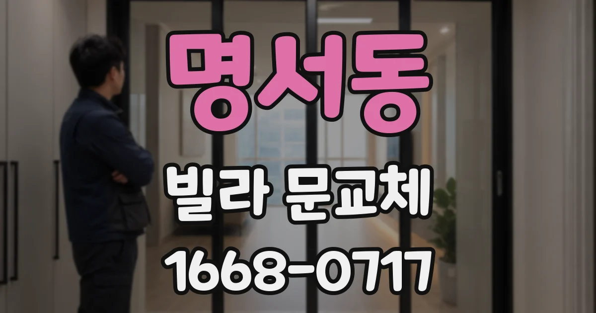 명서동 빌라 문교체