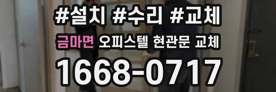 금마면 오피스텔 현관문 교체