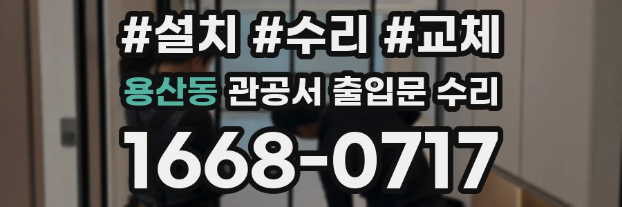 용산동 관공서 출입문 수리