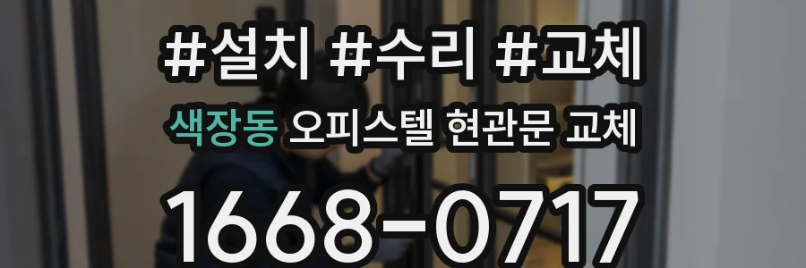 색장동 오피스텔 현관문 교체