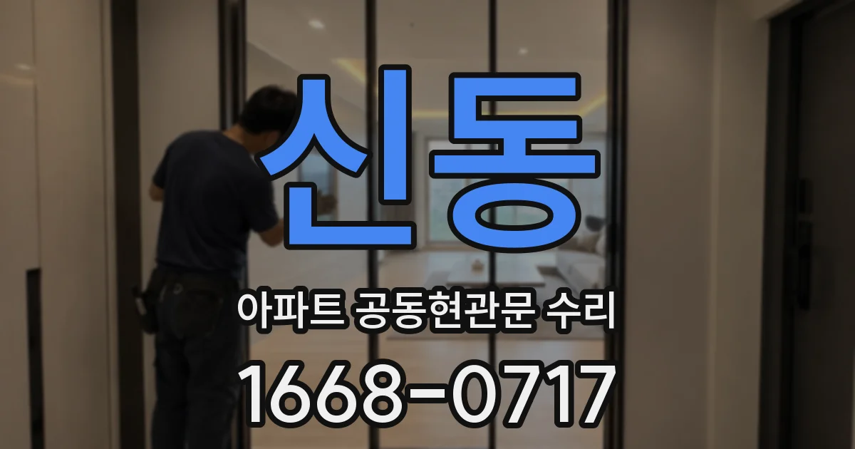 신동 아파트 공동현관문 수리