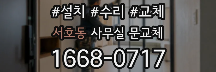 서호동 사무실 문교체