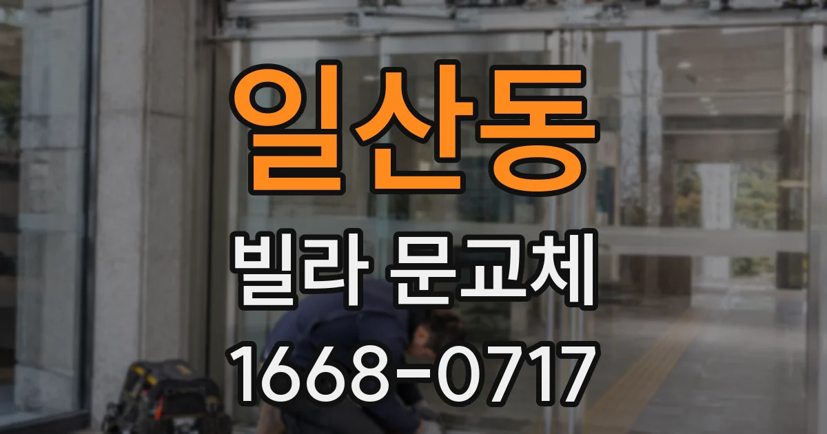일산동 빌라 문교체