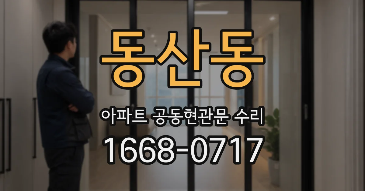 동산동 아파트 공동현관문 수리