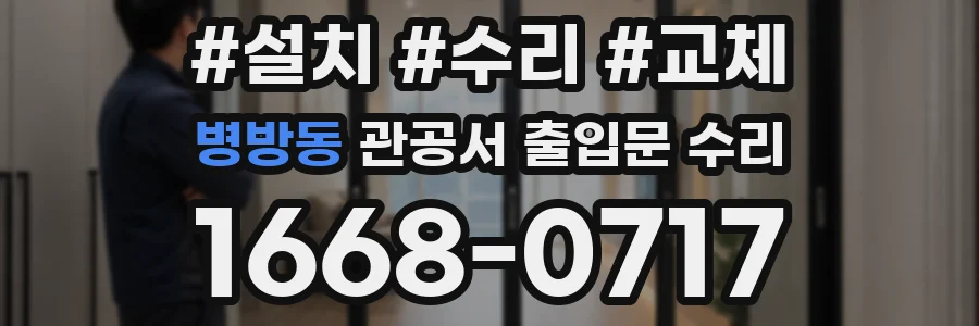 병방동 관공서 출입문 수리