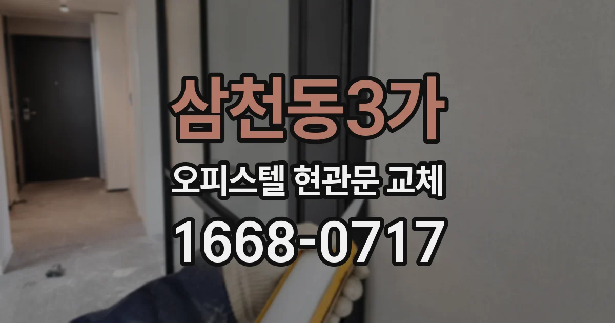 삼천동3가 오피스텔 현관문 교체