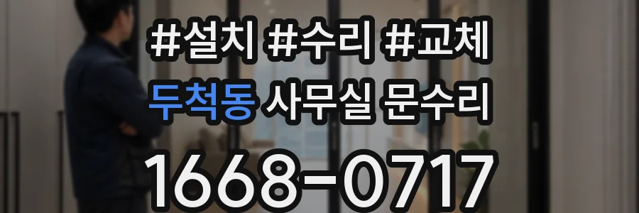 두척동 사무실 문수리