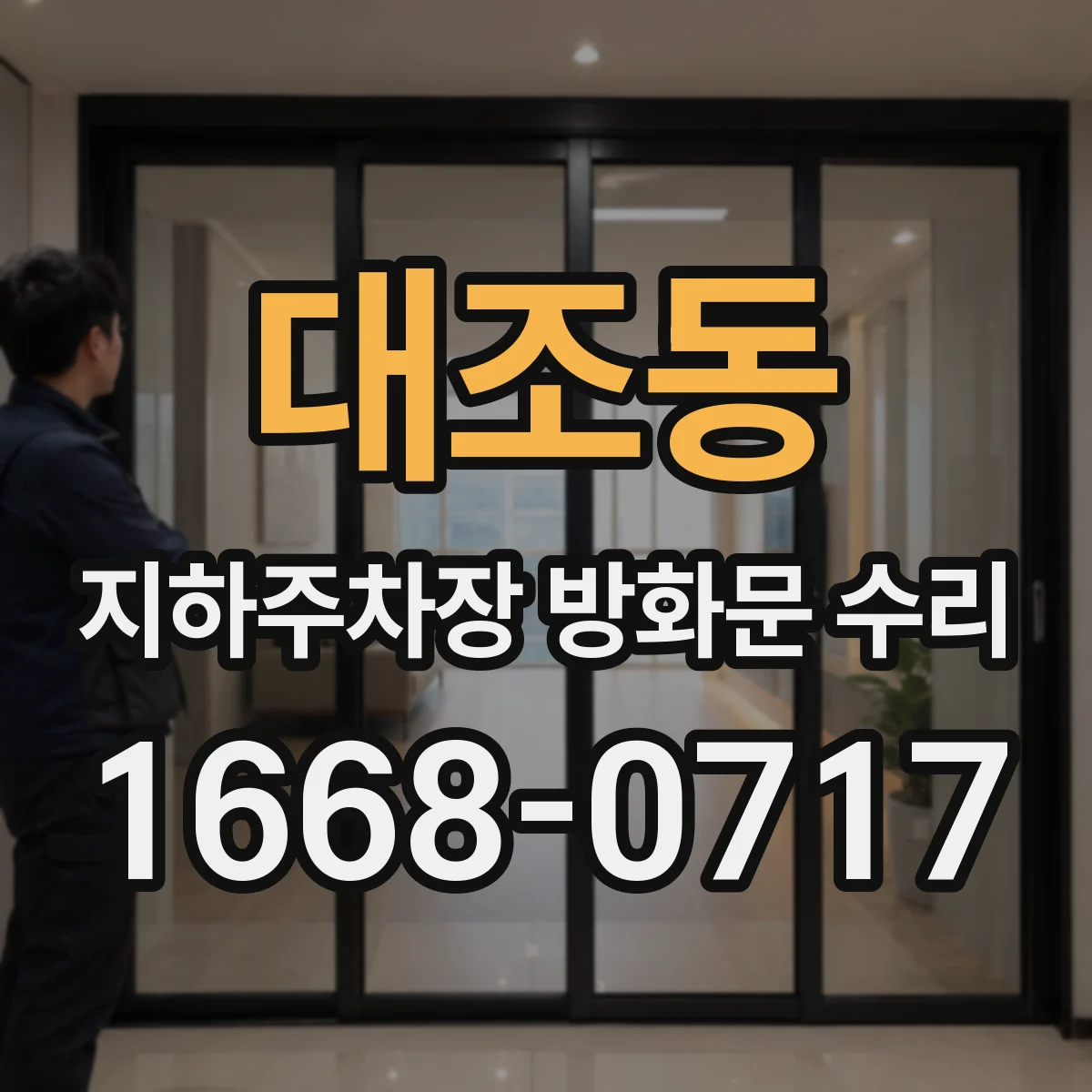 대조동 지하주차장 방화문 수리