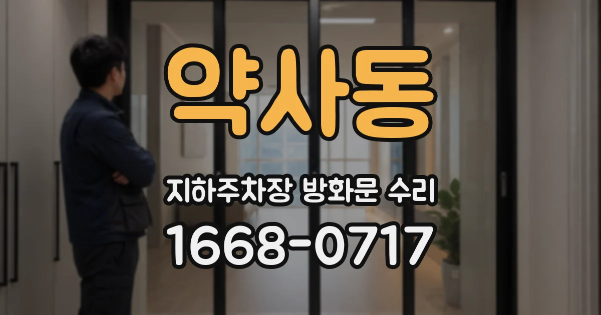 약사동 지하주차장 방화문 수리