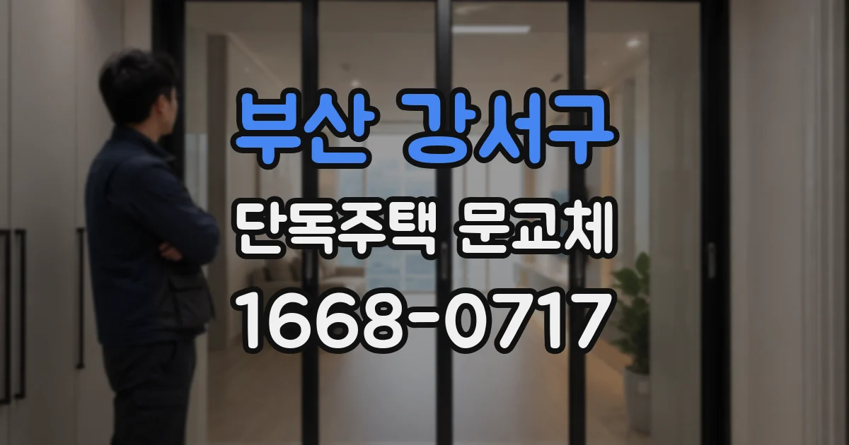 부산 강서구 단독주택 문교체