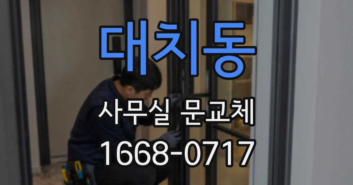 대치동 사무실 문교체