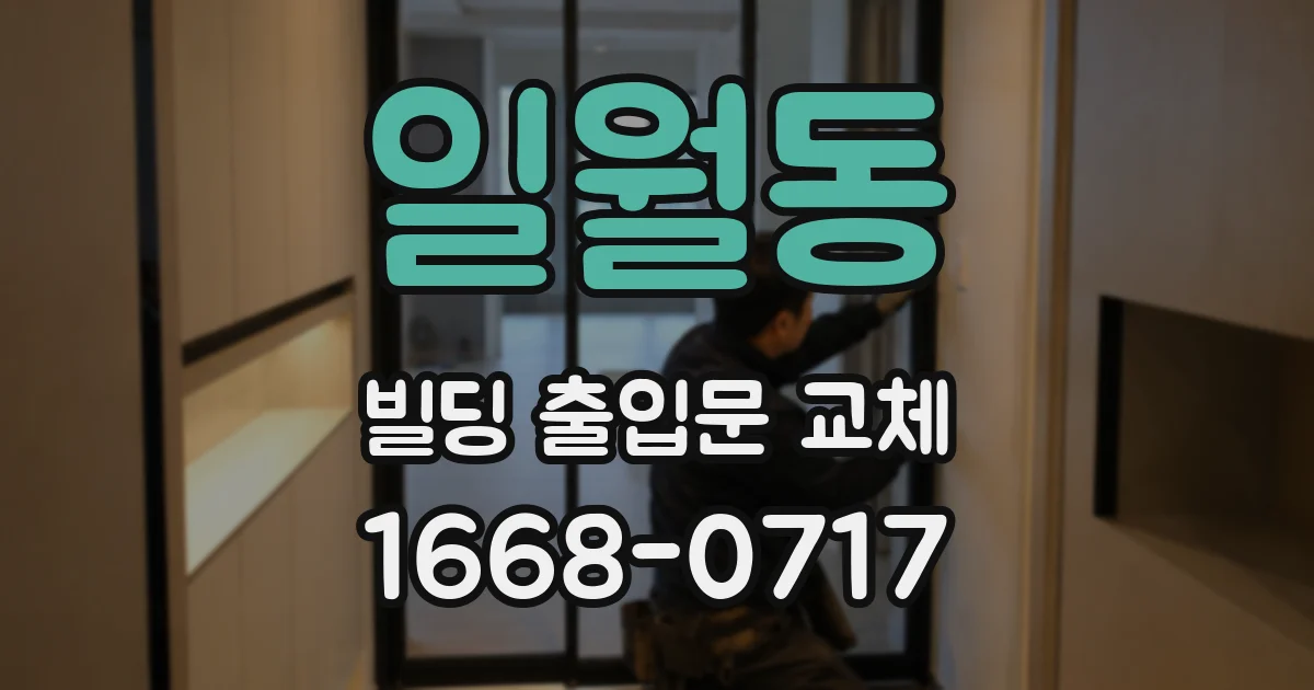일월동 빌딩 출입문 교체