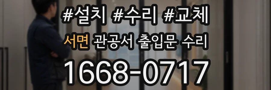 서면 관공서 출입문 수리
