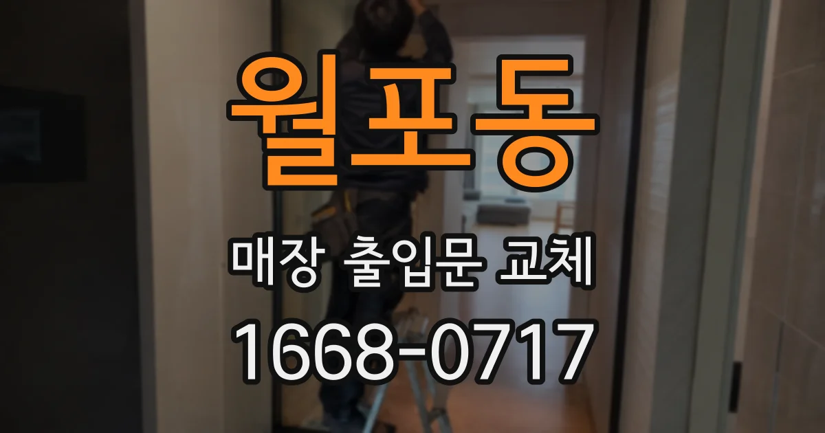 월포동 매장 출입문 교체