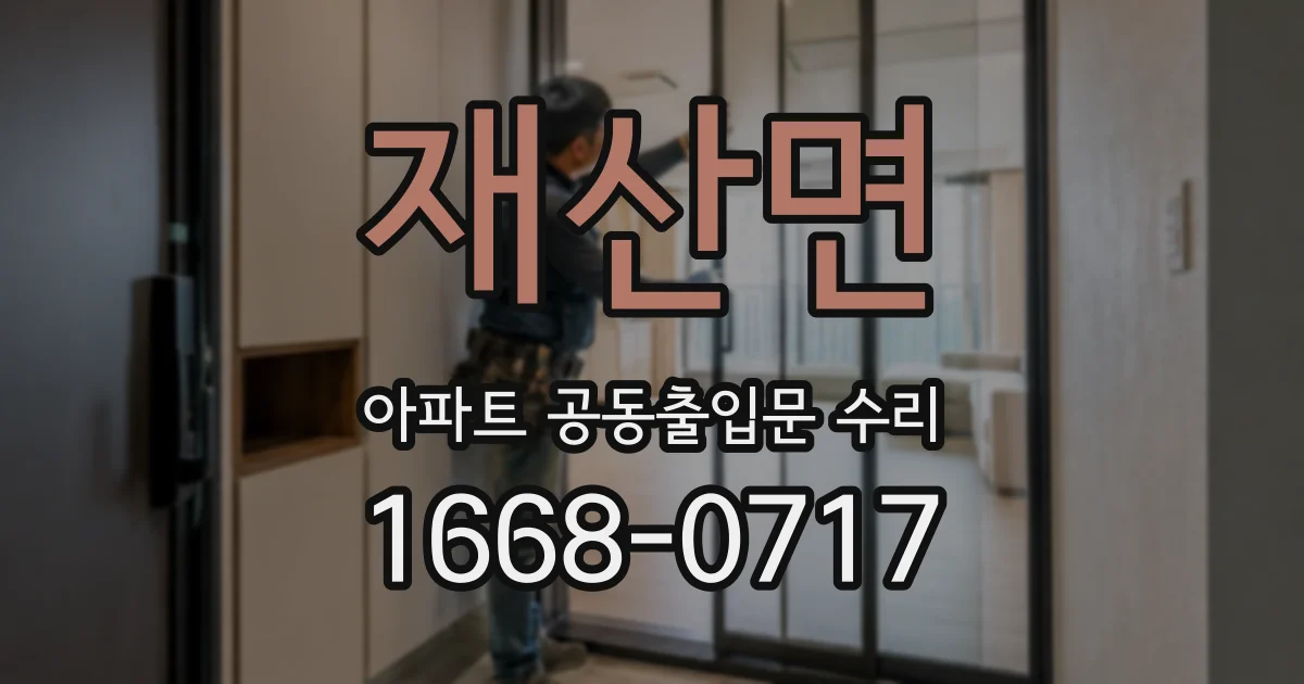 재산면 아파트 공동출입문 수리