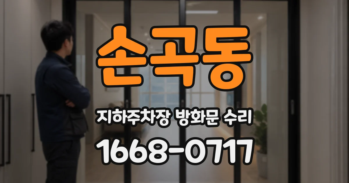 손곡동 지하주차장 방화문 수리