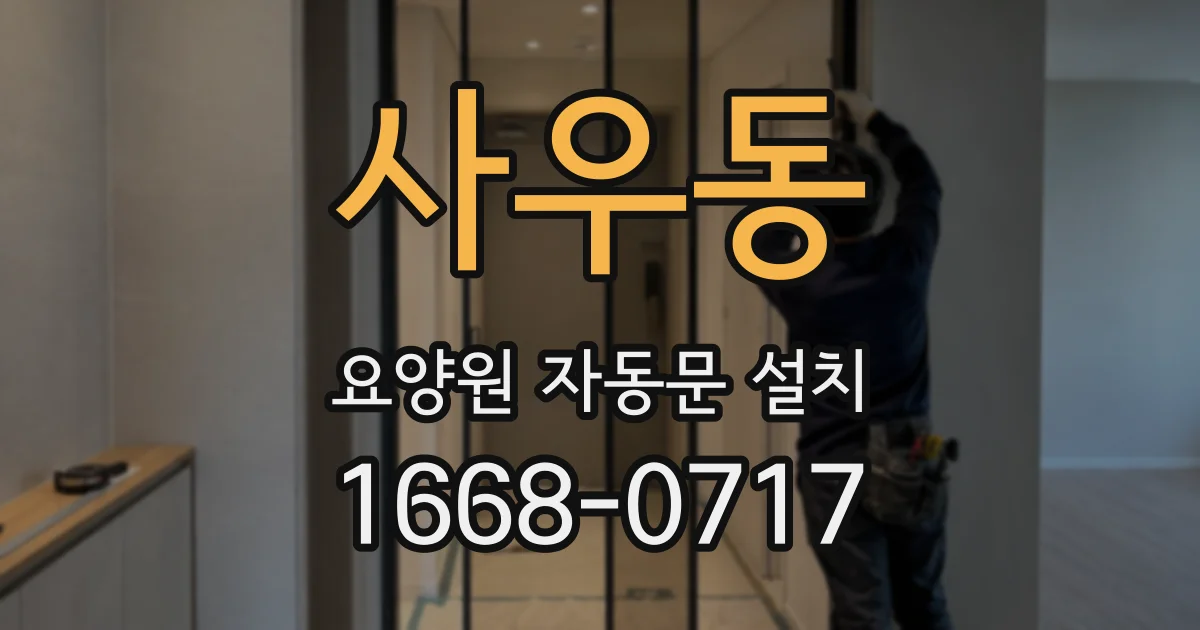 사우동 요양원 자동문 설치