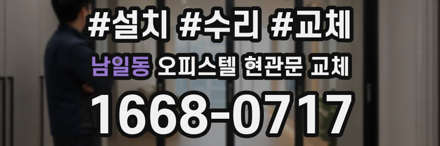 남일동 오피스텔 현관문 교체