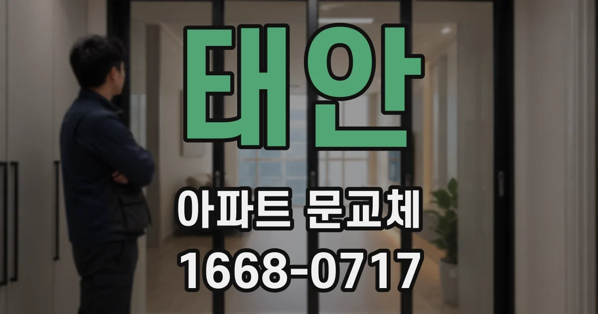 태안 아파트 문교체